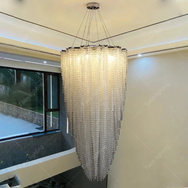 Nordic Modern Hanging Crystal Chandelier Lighting Luxury High Ceiling Lights Big Crystal Chandelier Pendant Lights for Villa ChandeliersLife®