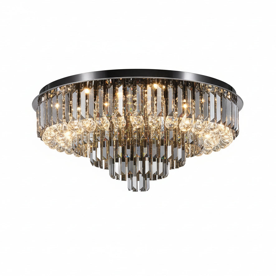 Luxury Crystal Ceiling Smoky Gray Lamp ChandeliersLife®
