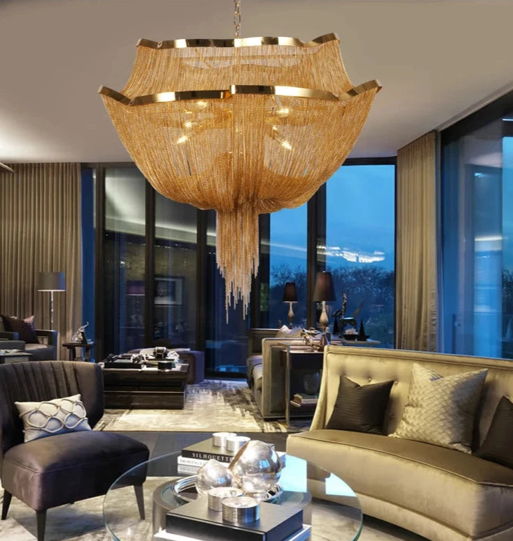 Modern Style Tassel Chandelier