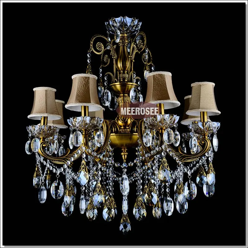 Bronze Finished Antique Crystal Chandelier