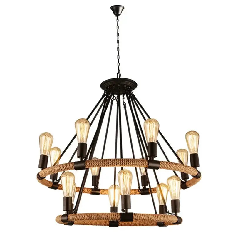 Industrial Island Rope Pendant Light ChandeliersLife®