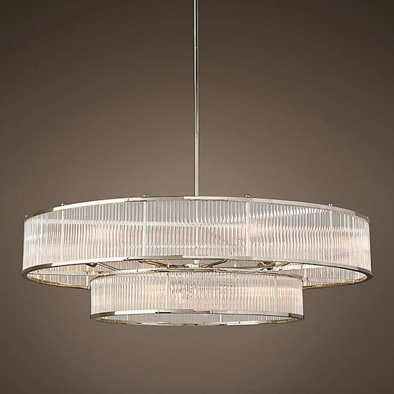 Contemporary Lucien lighting in copper with clear crystal detailing — catalogue view 2