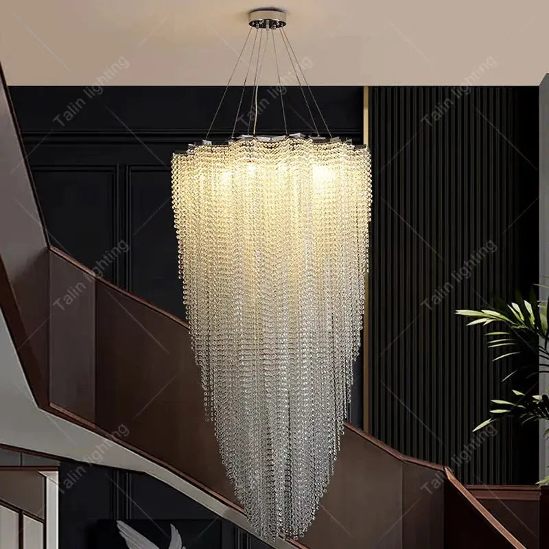 Nordic Modern Hanging Crystal Chandelier Lighting Luxury High Ceiling Lights Big Crystal Chandelier Pendant Lights for Villa ChandeliersLife®