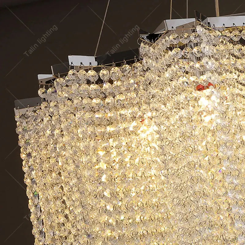 Nordic Modern Hanging Crystal Chandelier Lighting Luxury High Ceiling Lights Big Crystal Chandelier Pendant Lights for Villa ChandeliersLife®