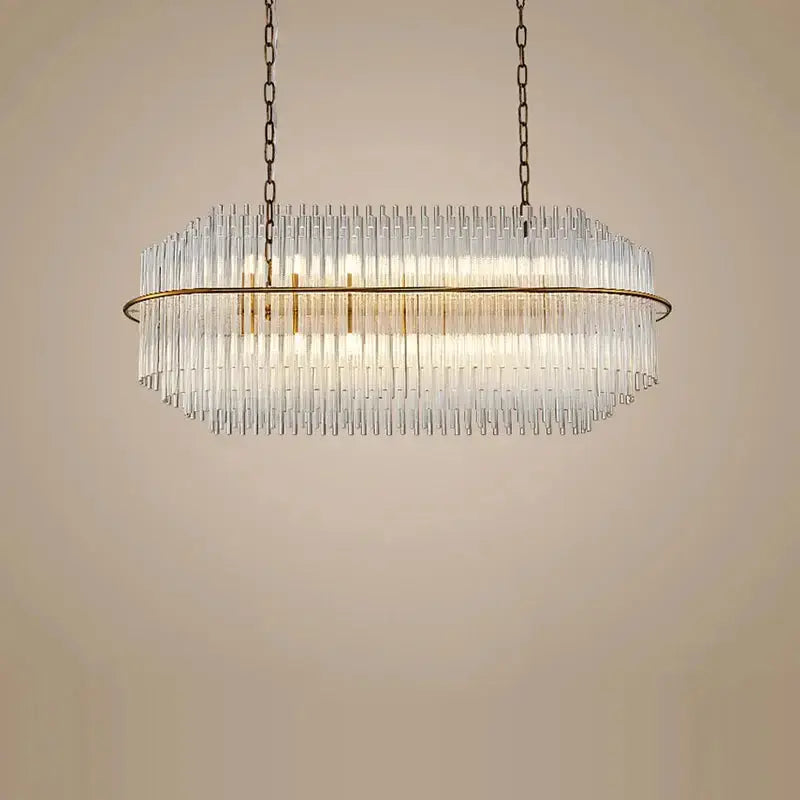 Crystal Designer Oval Round Chandelier