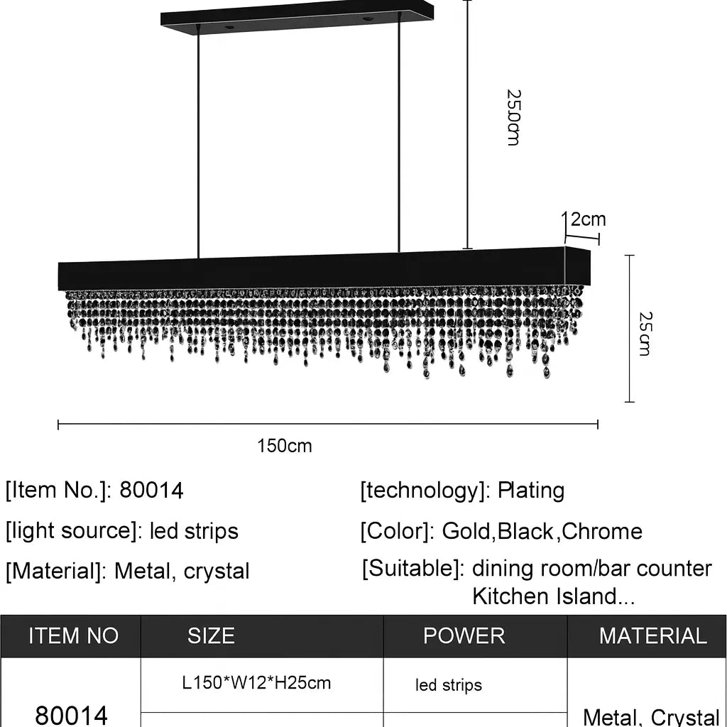 Modern Crystal Rectangle Chandelier ChandeliersLife®