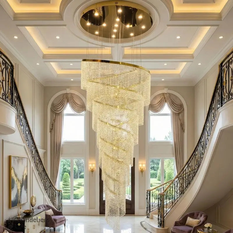 Large Chandelier Spiral Design
