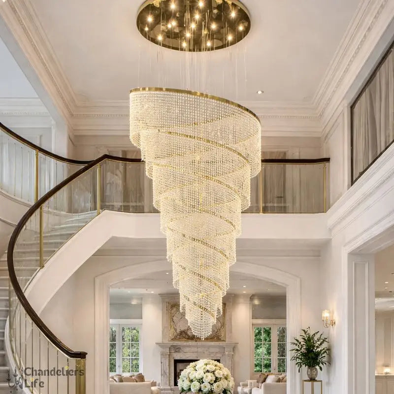 Large Chandelier Spiral Design