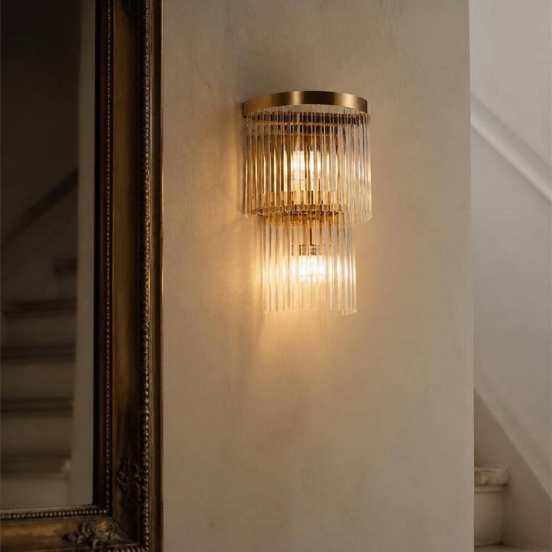 Lucien Modern Copper & Crystal Wall Lights