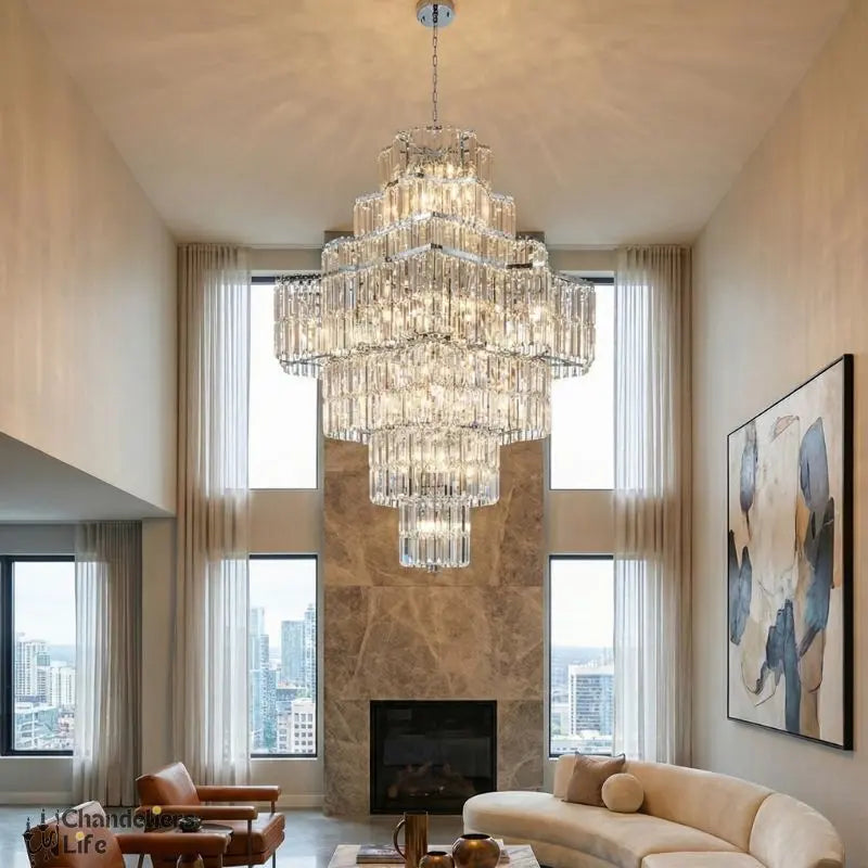 Large Chandelier Duplex Modern Mezzanine Villa