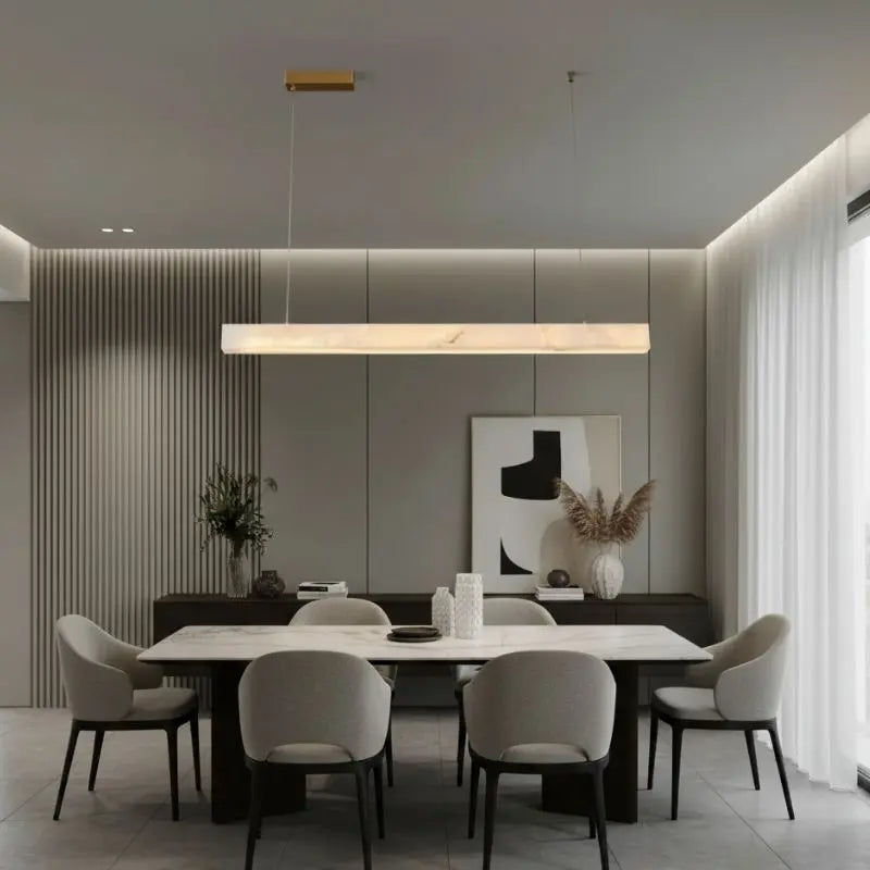 Natural Marble Alabaster Linear Chandelier - ChandeliersLife®
