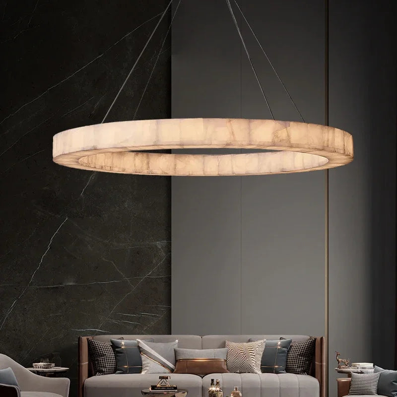 Retro American Marble Chandelier