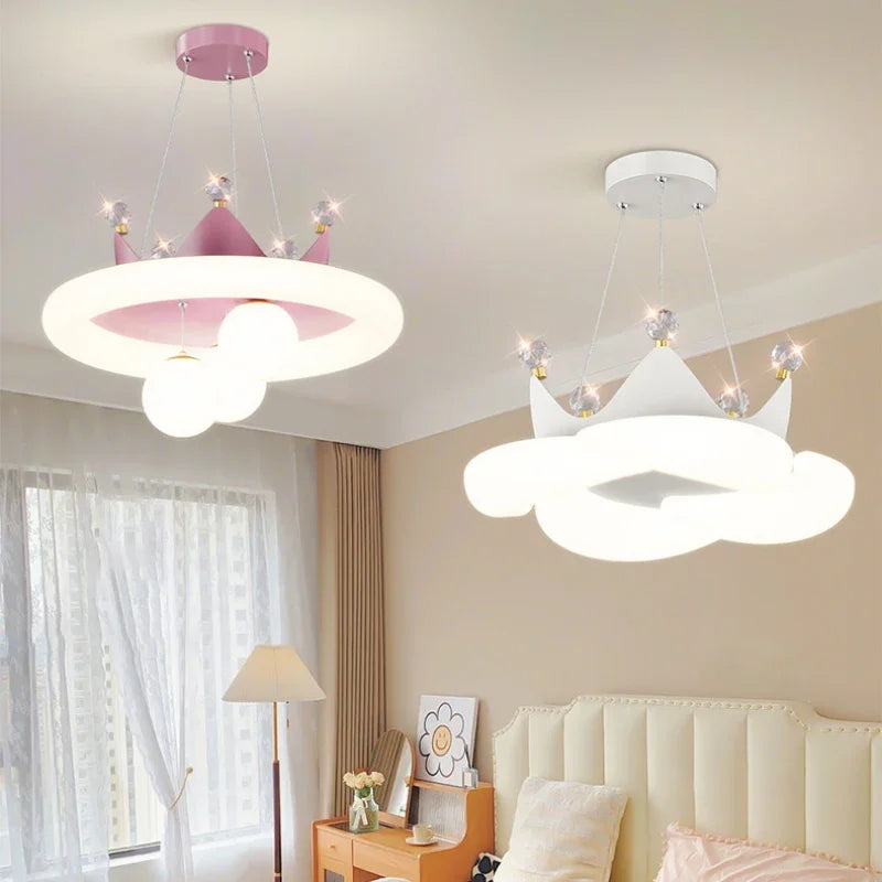 Celestine Crown LED Chandelier for Kids Rooms – alternate product view 2