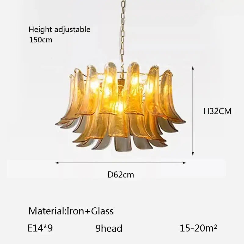 Virello Designer Amber Glass Pendant Light