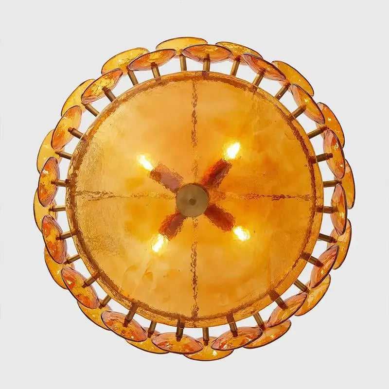 Ambra Murano-inspired Amber Glass chandelier, product gallery image 6 of 13