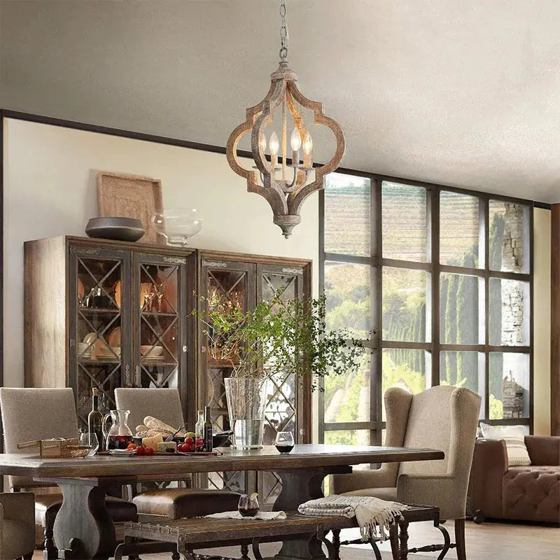 Wood Rural French Pendant Lamps