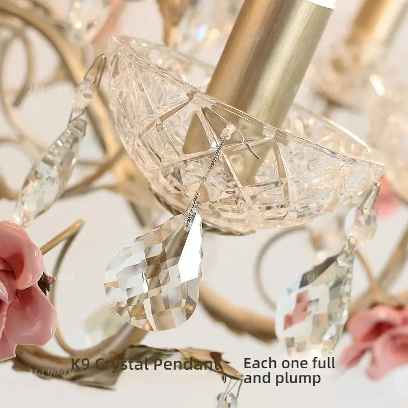 Crystal Flower French Chandelier