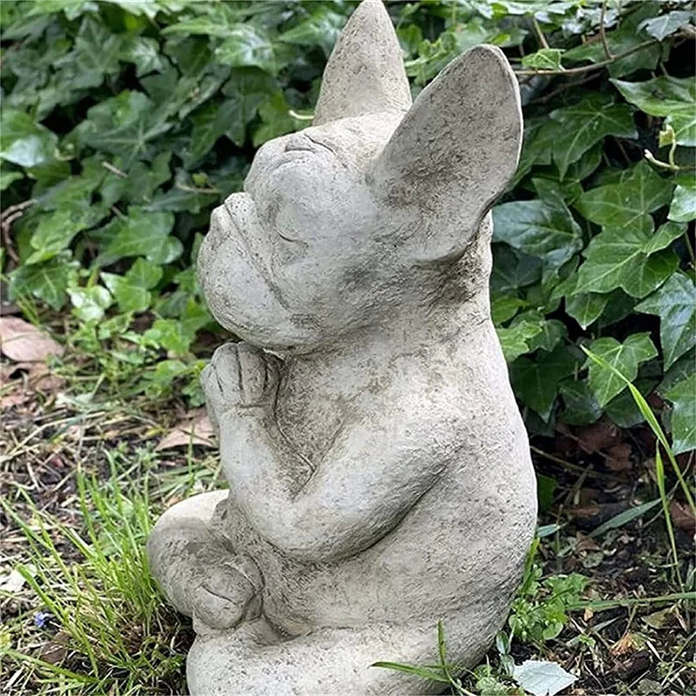 Dog Statue Buddha Meditation Bulldog