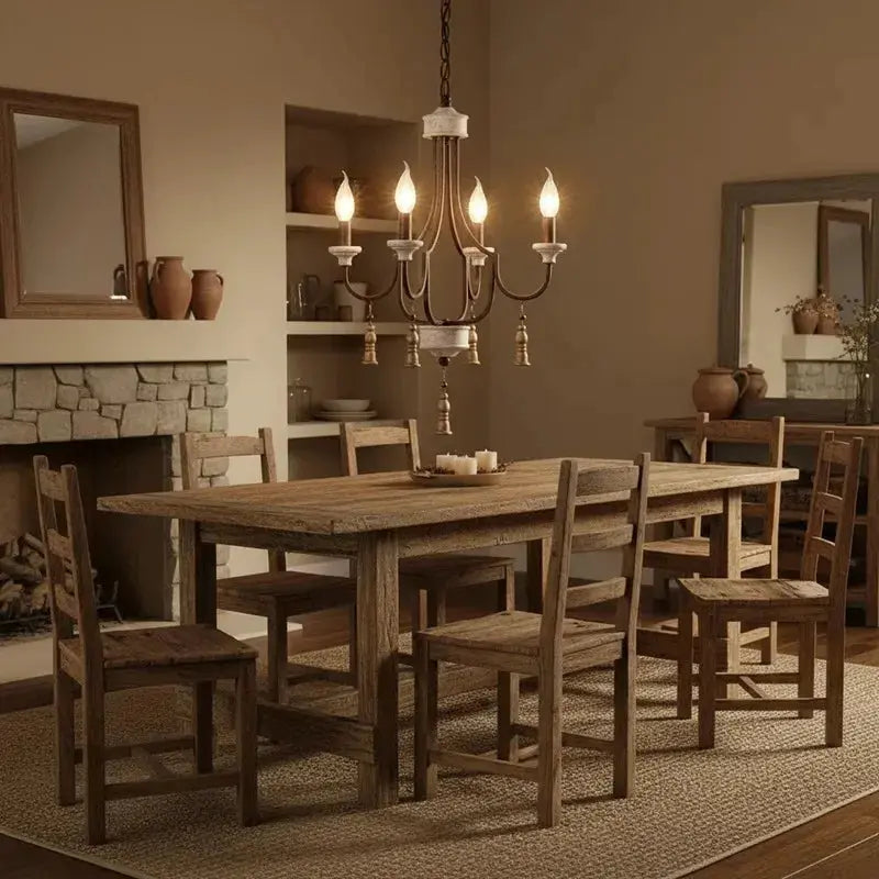 Grey French Rustic Chandelier