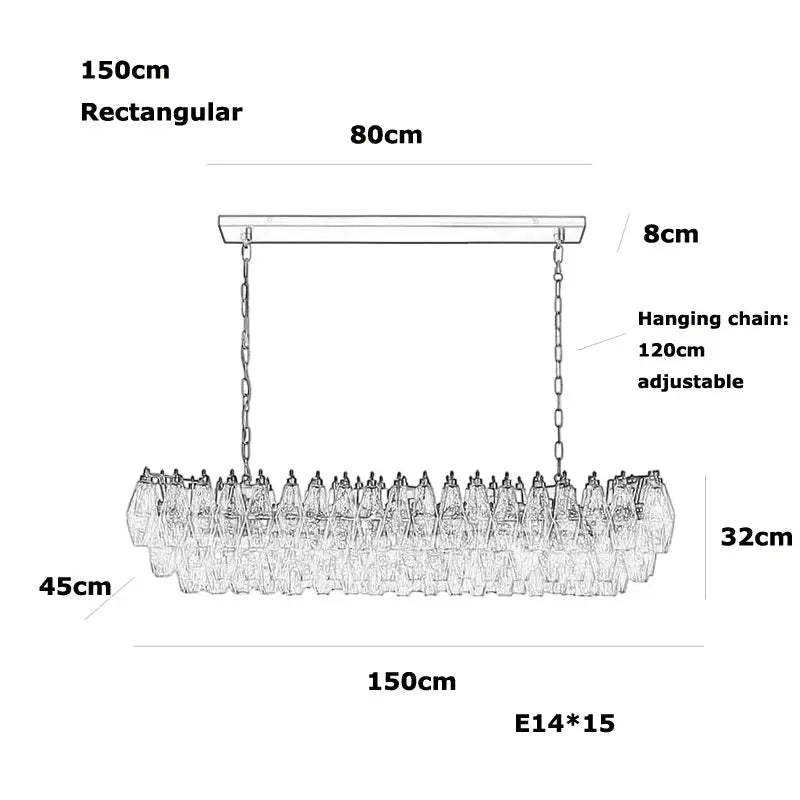 Glass Art Dining Room Chandelier