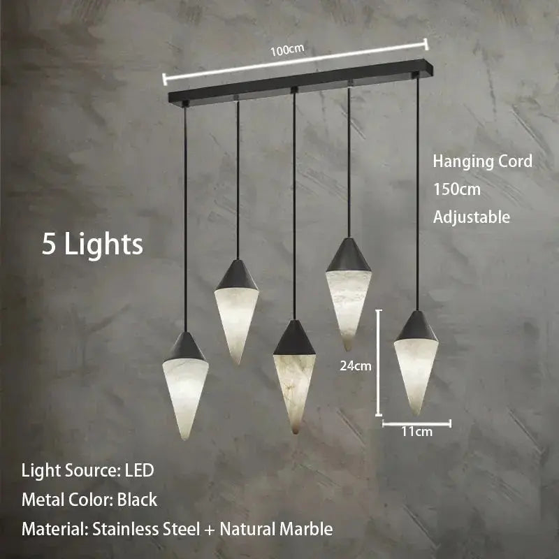 Modern Alabaster Cone Cluster Chandelier ChandeliersLife®
