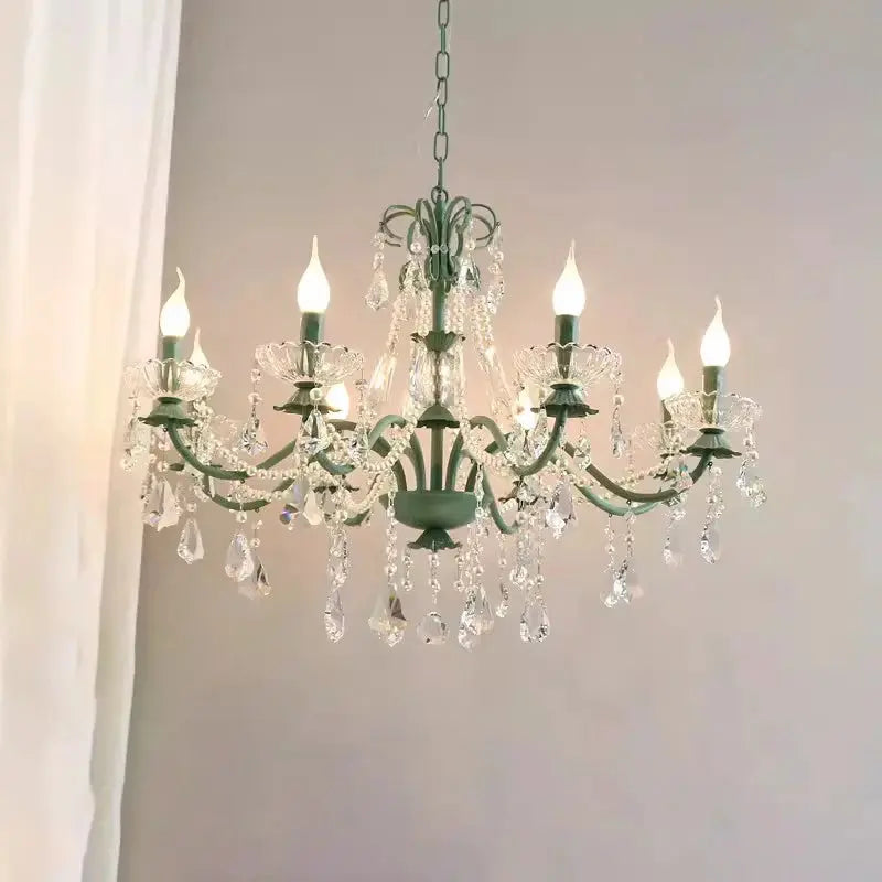 Crystal Green Glass Chandeliers