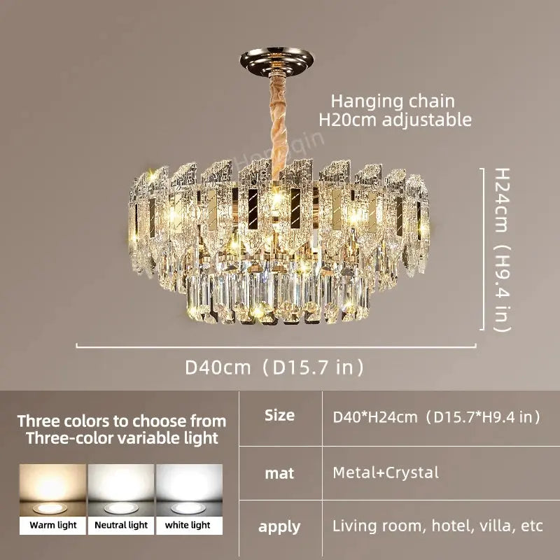 Crystal Hanging Living Room Chandelier