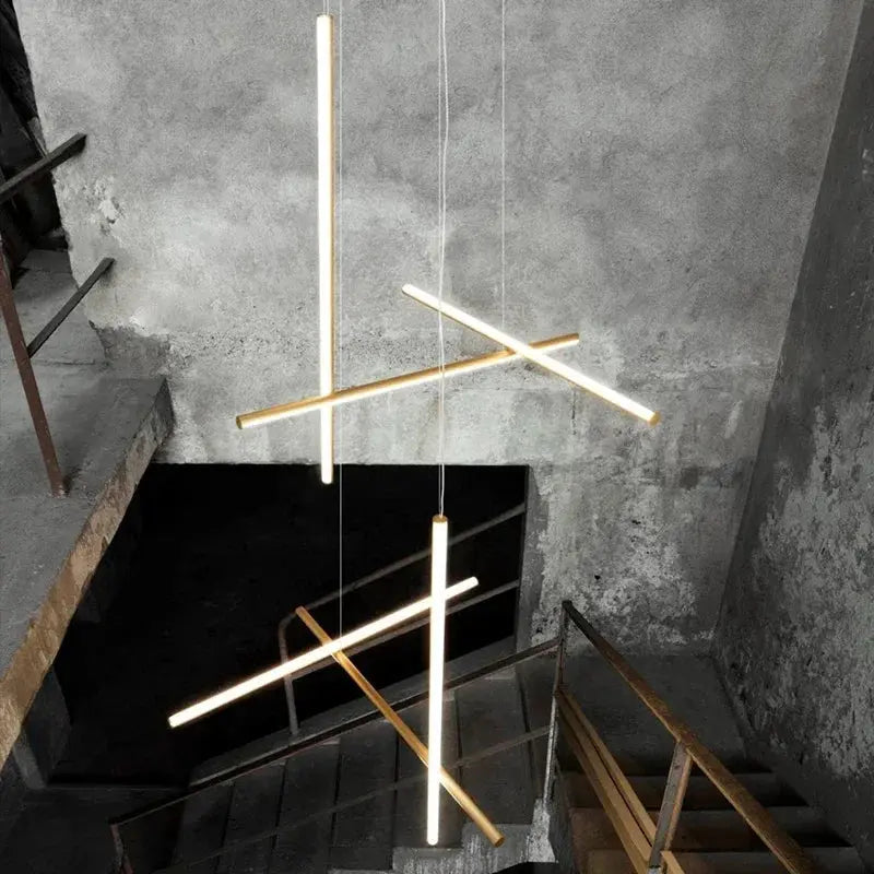 Nordic Minimalist Italian Tube Chandeliers