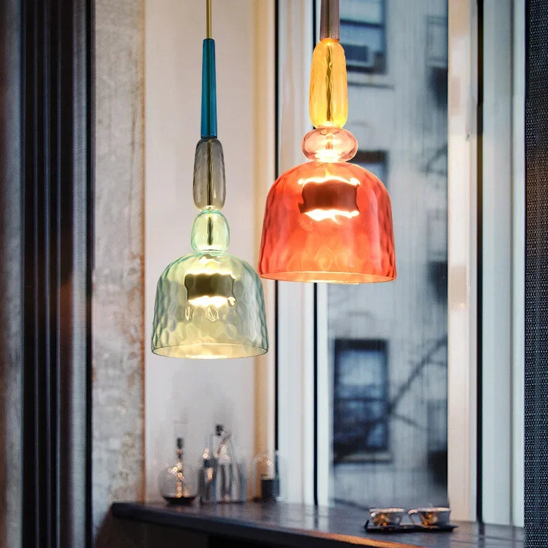 Modern Glass Colorful Hanging Lamps