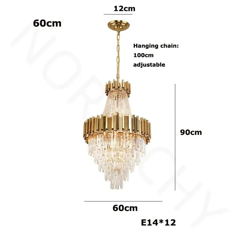 Lustre Suspension Staircase Luxury Chandelier