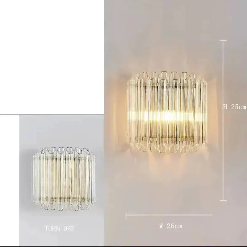 Luxury Glass Crystal Modern Wall Light