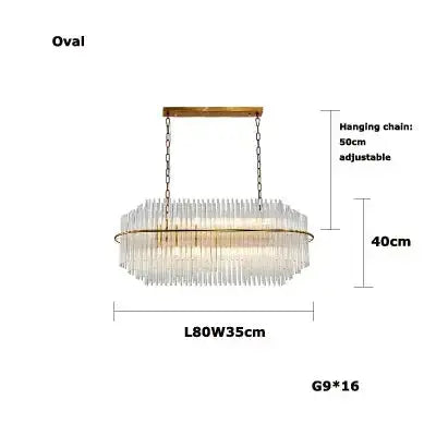 Crystal Designer Oval Round Chandelier