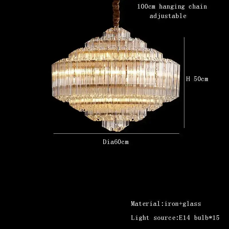Luxury Glass Crystal Modern Chandelier