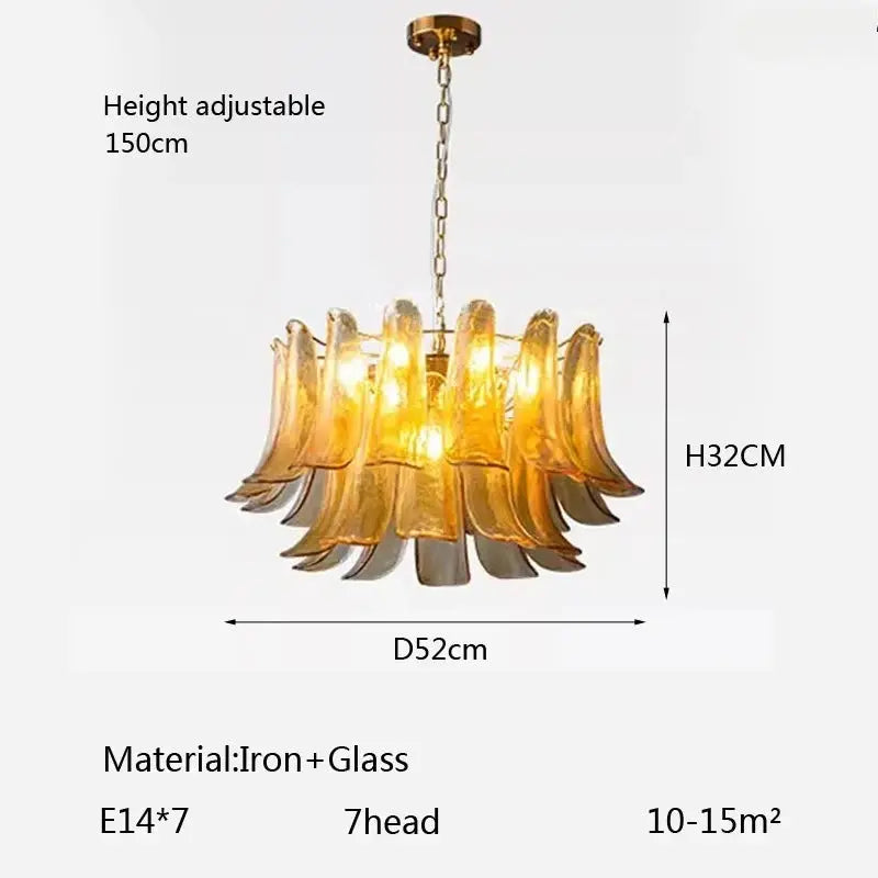 Virello Designer Amber Glass Pendant Light