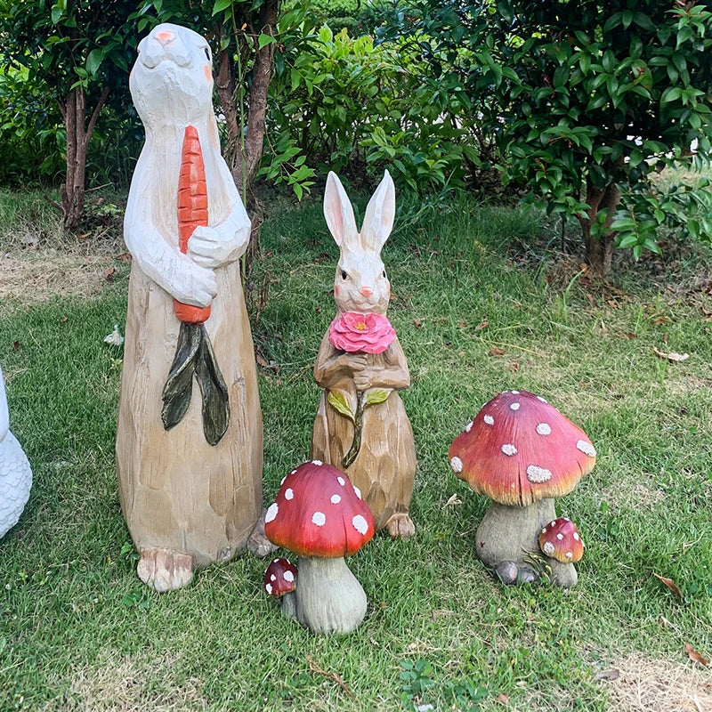 Décoration de jardin créative avec des champignons