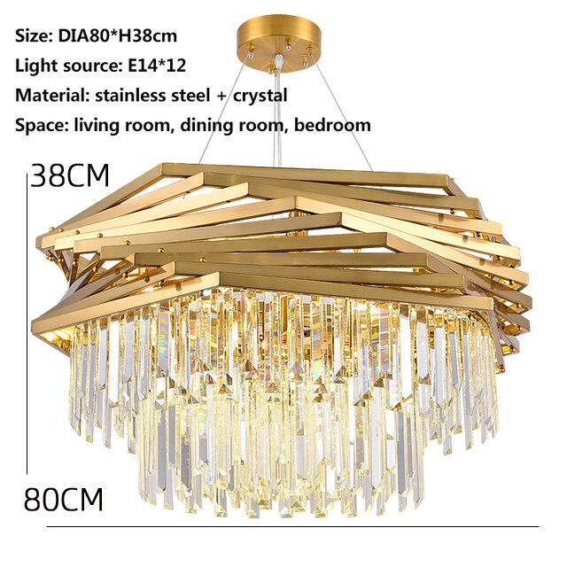Modern Crystal Hanging Chandeliers Fixture