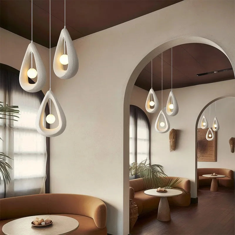 Long Wabi Sabi Dining Room LED Pendant Lights