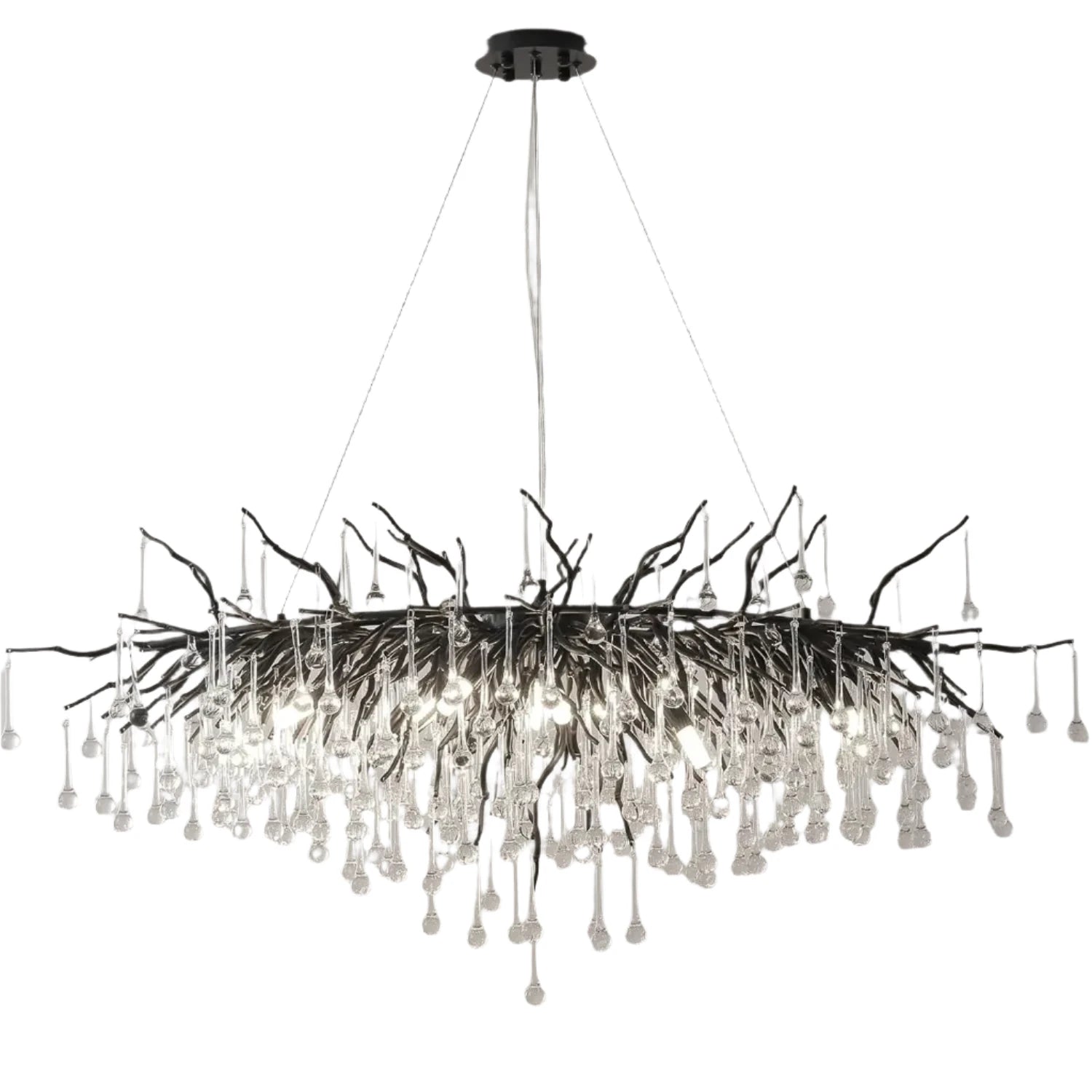 Nordic Luxury Home Decor Black Water Drop Chandelier ChandeliersLife®