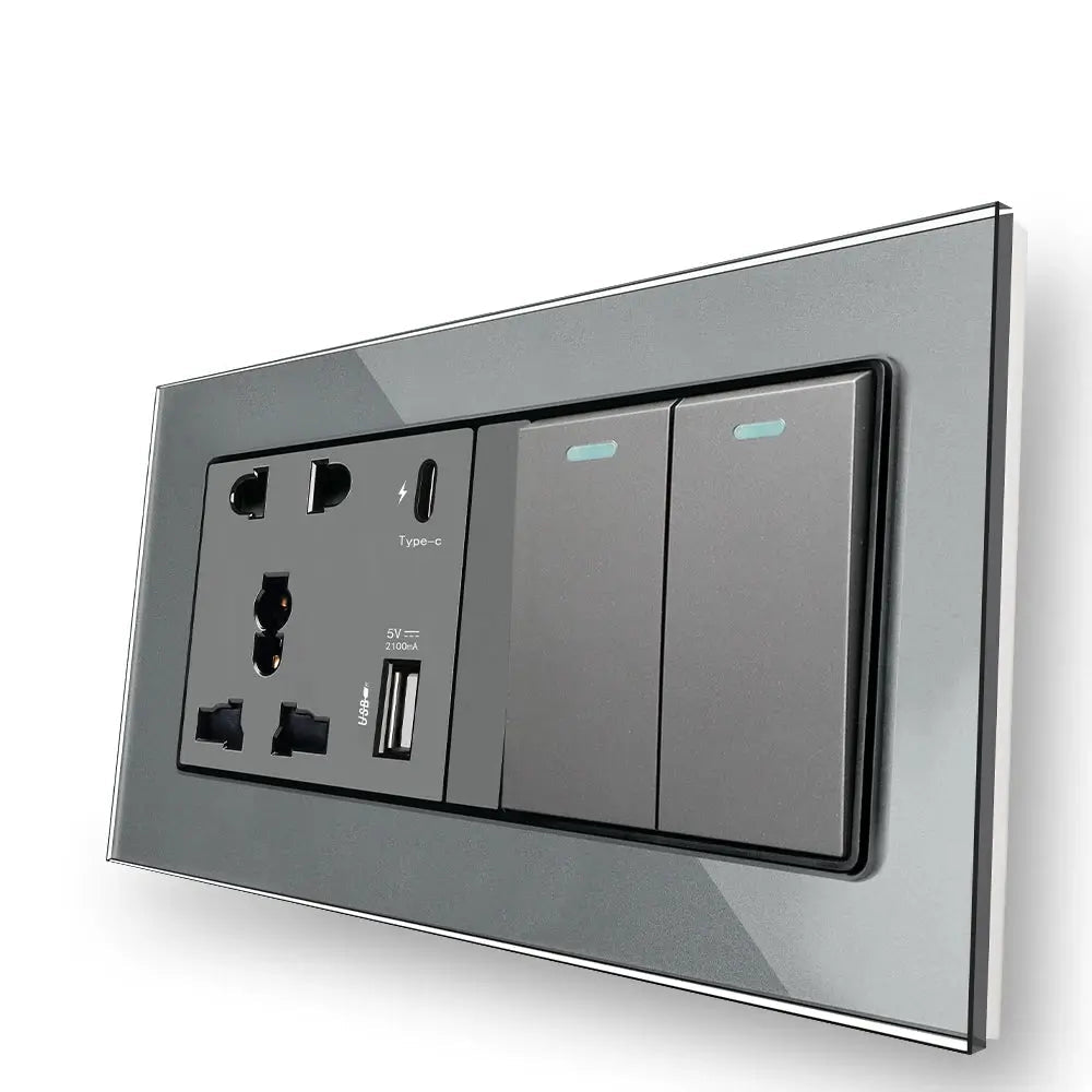 USB Power Outlet Light Switch