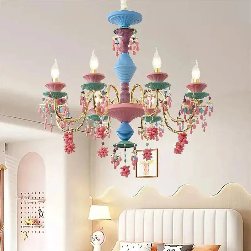 Coloured Children's Room Modern Chandelier
