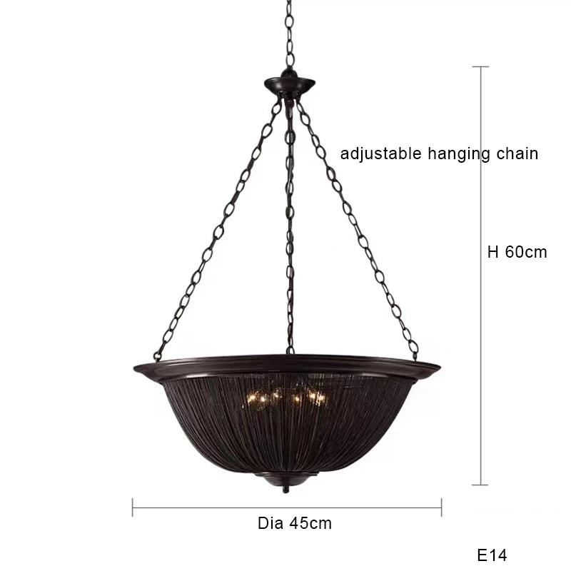 Black American Tassel Ceiling Chandelier ChandeliersLife®