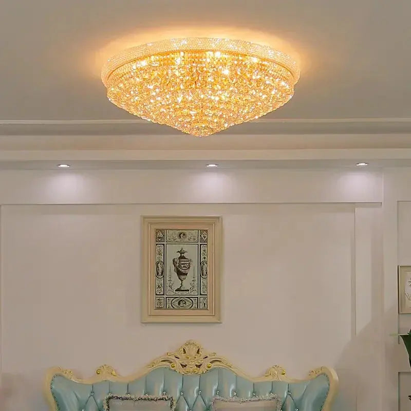 Morden Crystal Ceiling Lamp Bedroom Atmospheric