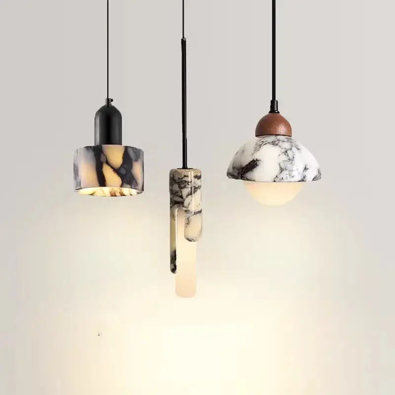 Luxury Black Marble Hanging Lamp