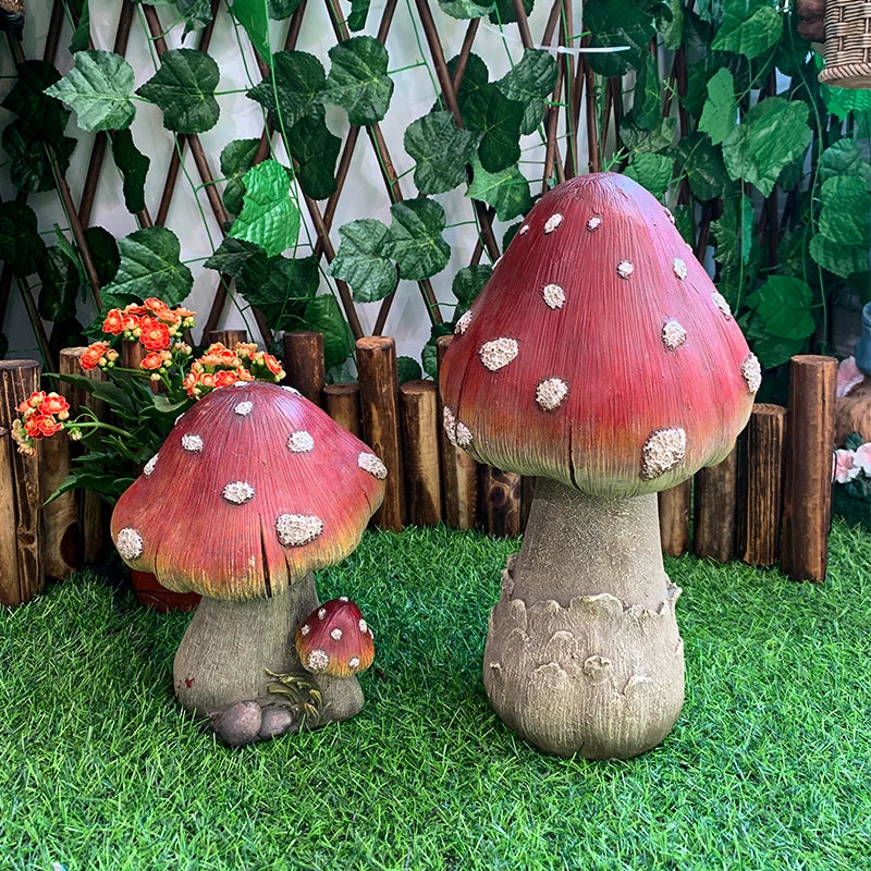 Décoration de jardin créative avec des champignons