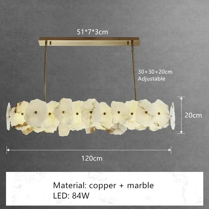 Round Ceiling Marble Chandelier