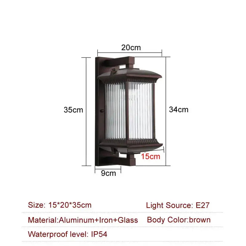 Outdoor Wall Lamp Metal Waterproof Outside Wall Lights AC90-260V Exterior Wall Lighting for Hotel Villa Big Porch Garden Gate ChandeliersLife®