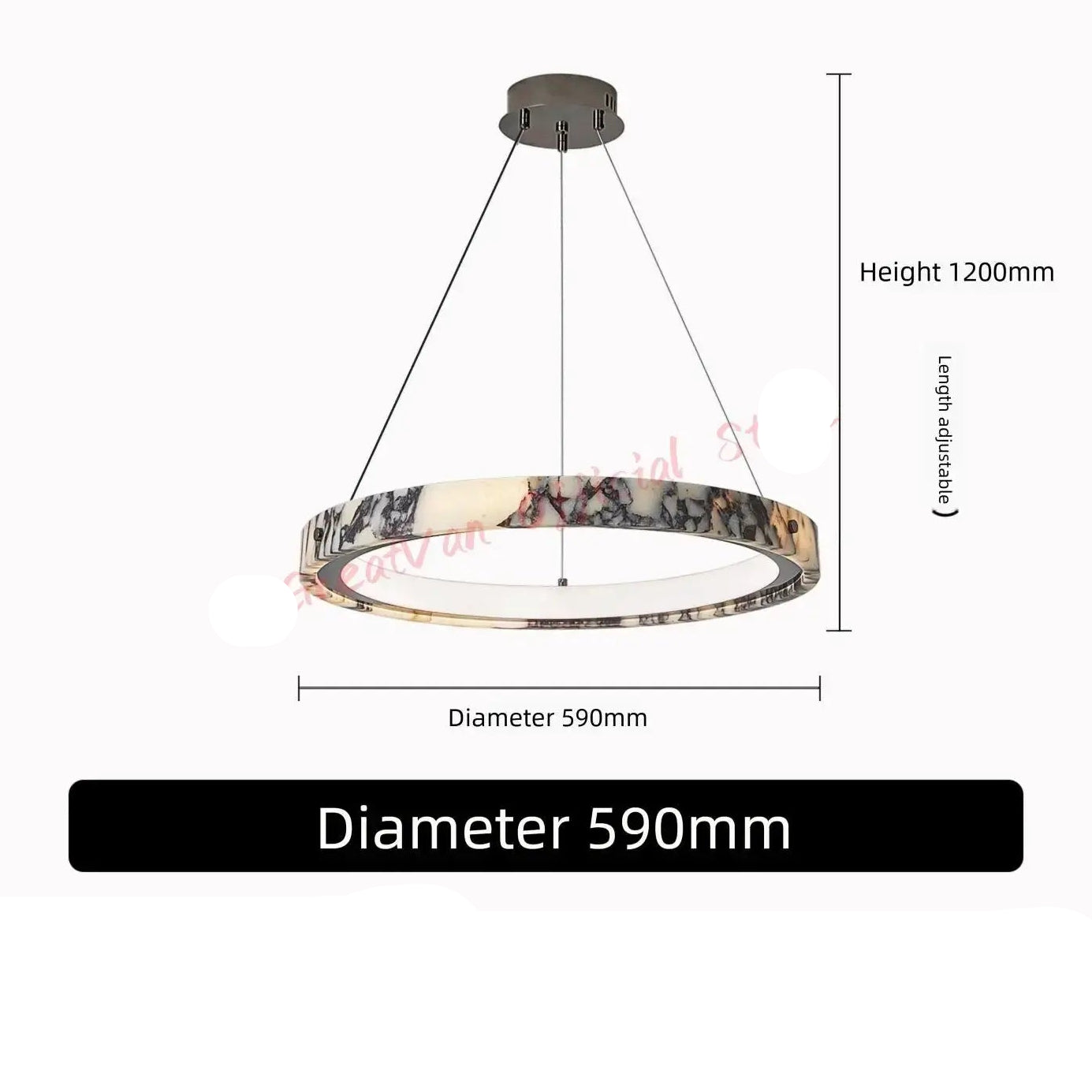 Italian Style Marble Ring Bedroom Chandelier