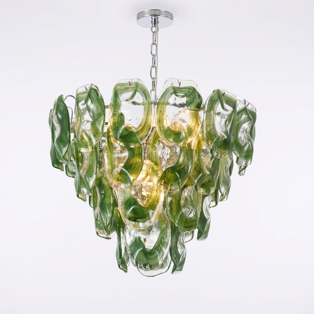 Celina French Style Tiered Glass chandelier, product gallery image 7 of 11