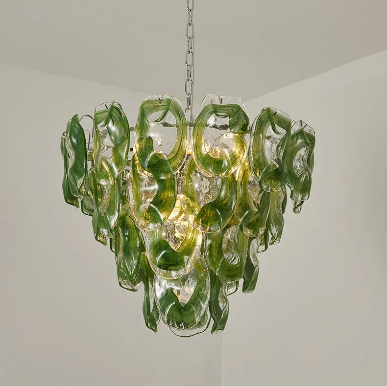 Celina French Style Tiered Glass chandelier, product gallery image 7 of 11