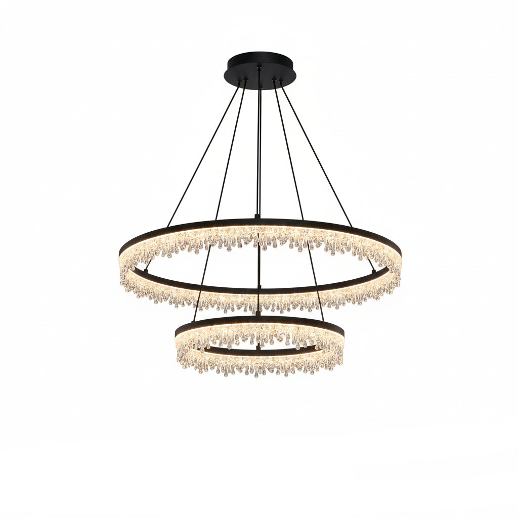 Italian Crystal Round Chandelier